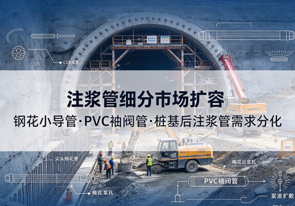 雨城注浆管细分市场扩容，隧道钢花小导管、PVC 袖阀管、桩基后注浆管需求分化